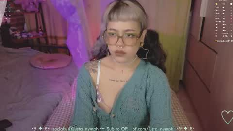 Snapshot of blushing_nymph chatting on July 2026 11:29:02 PM Im Nym Justa nymph on twitter and IG online show from July 2026 11:29:02 PM
