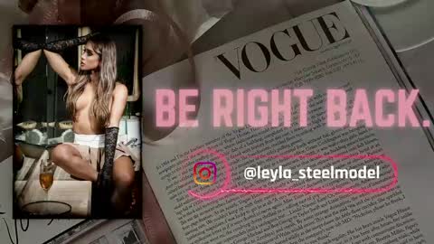 Snapshot of leyla_steel chatting on June 2026 03:29:02 PM INSTA leylasteel model online show from June 2026 03:29:02 PM