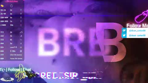 Snapshot of secret_sir chatting on June 2026 10:38:01 PM Dean Carter online show from June 2026 10:38:01 PM