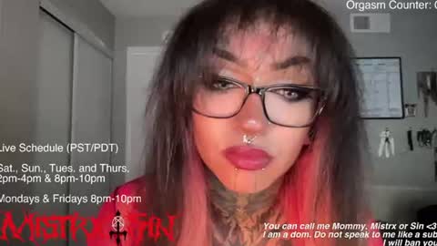 Snapshot of sinfulincubus chatting on June 2026 10:58:02 PM Mistrx Sin online show from June 2026 10:58:02 PM