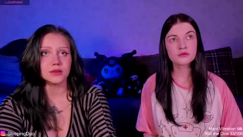 Snapshot of sleepingduo chatting on June 2026 06:14:01 PM Hi We are Iva and Angela Nice to meet u 3 online show from June 2026 06:14:01 PM