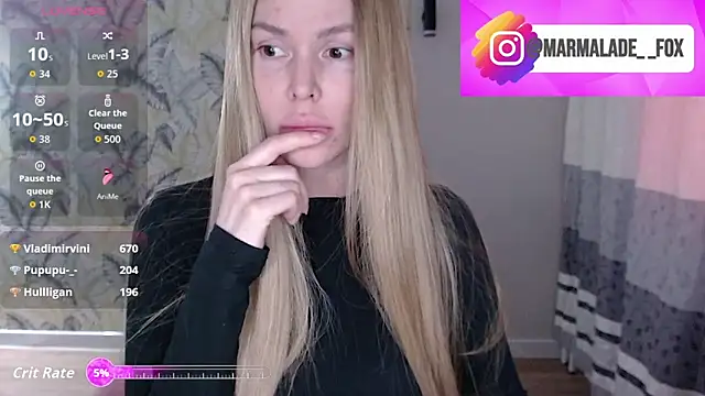 Marmalade Fox online show from April 2026 04:12:01 AM