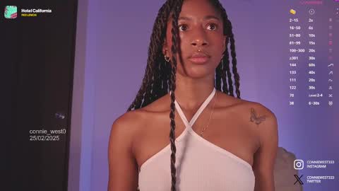 Snapshot of connie_west0 chatting on February 2025 10:07:02 PM   independent model online show from February 2025 10:07:02 PM