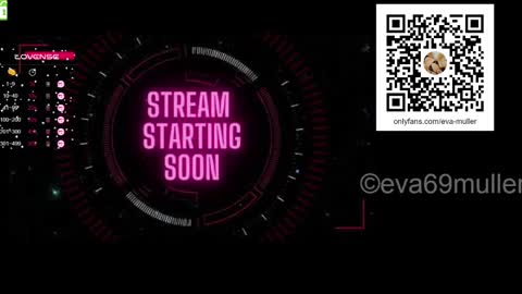 Snapshot of eva69muller chatting on February 2025 07:05:02 PM Eva  next show  8pm CEST AMST online show from February 2025 07:05:02 PM
