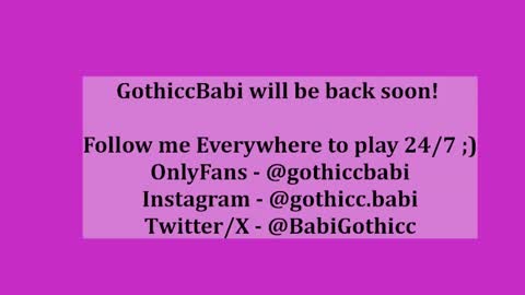 Gothicc Babi online show from December 2024 03:12:01 AM