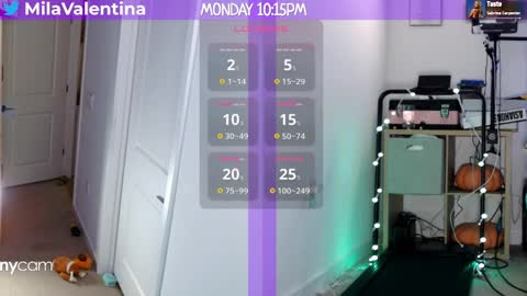 Snapshot of milavalentinax chatting on January 2025 03:15:01 AM Mila Valentina online show from January 2025 03:15:01 AM