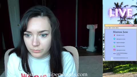 Snapshot of mistressjuniper chatting on January 2026 07:34:01 PM Mistress June online show from January 2026 07:34:01 PM