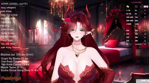 Snapshot of passionyx chatting on February 2025 02:41:01 AM Succubus Nyx online show from February 2025 02:41:01 AM