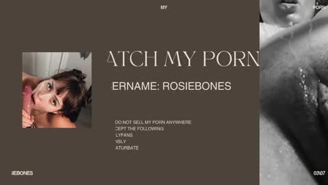 Snapshot of rosiebones chatting on June 2026 11:32:02 PM Rosie Bones online show from June 2026 11:32:02 PM