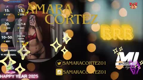 Snapshot of samaracortez chatting on January 2025 10:15:02 PM Sammy online show from January 2025 10:15:02 PM