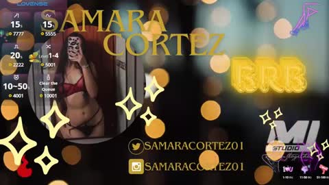 Snapshot of samaracortez chatting on February 2025 08:13:01 PM Sammy online show from February 2025 08:13:01 PM