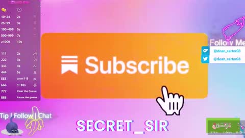 Snapshot of secret_sir chatting on October 2025 09:36:01 PM Dean Carter online show from October 2025 09:36:01 PM