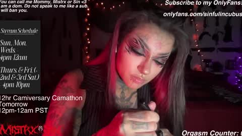 Mistrx Sin online show from January 2025 05:41:02 AM