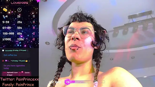 pain princee online show from December 2024 03:17:01 PM