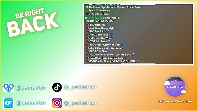 petiteirish online show from March 2026 10:48:01 PM